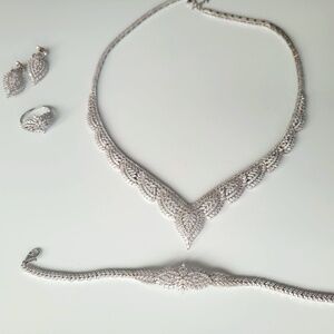 Bridal 925 Pure Silver Jewelery Set